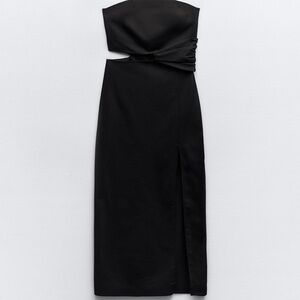 ZARA STRAPLESS MIDI DRESS